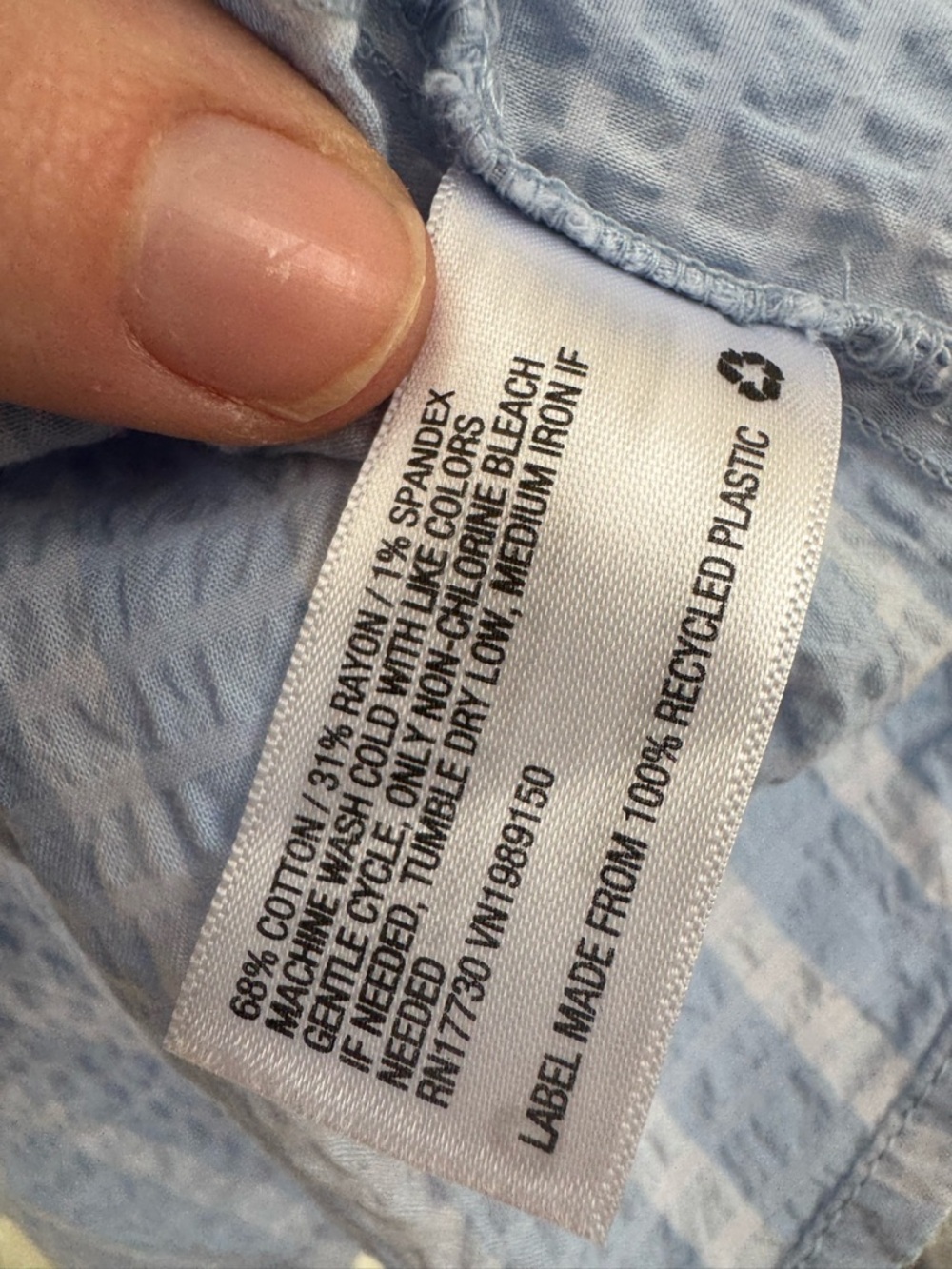 a new day Light Blue Textured V-Neck Mini Dress - Picture 6 of 8